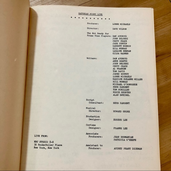 Saturday Night Live Script with Photos - Vintage from Host Francisco Franco - Picture 4 of 8